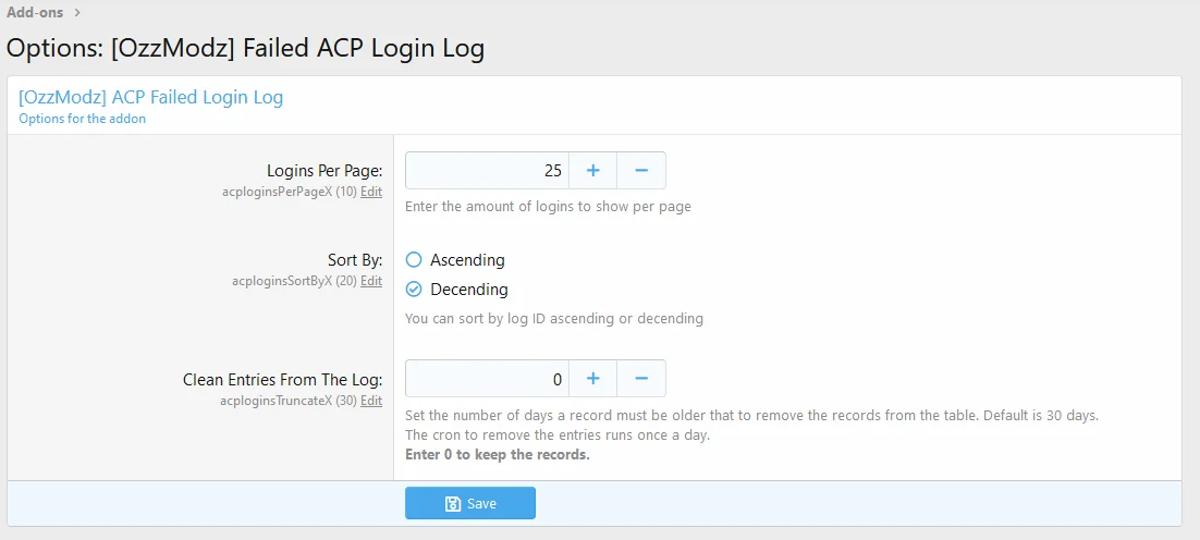 [aprodam.ru] [OzzModz] ACP Failed Login Log
